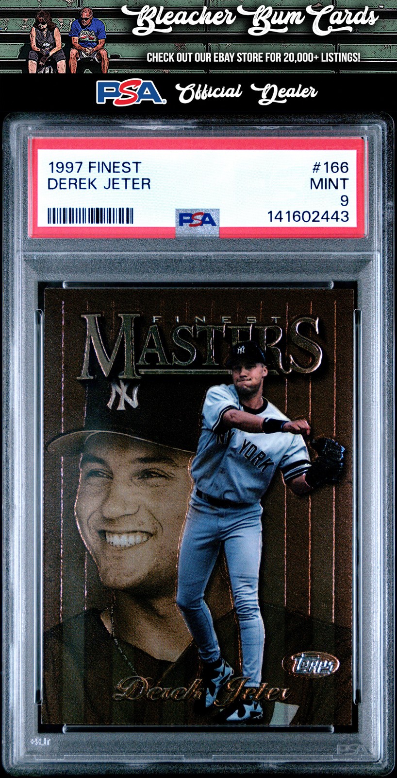 1997 Finest 166 Derek Jeter Rare Gold PSA 9 Low Pop