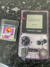 Nintendo Game Boy Color Transparent Atomic Purple - Tested & Working