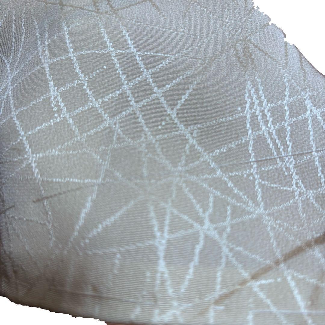 Pure Silk Small Monogram Geometric Pattern Cream … - image 3