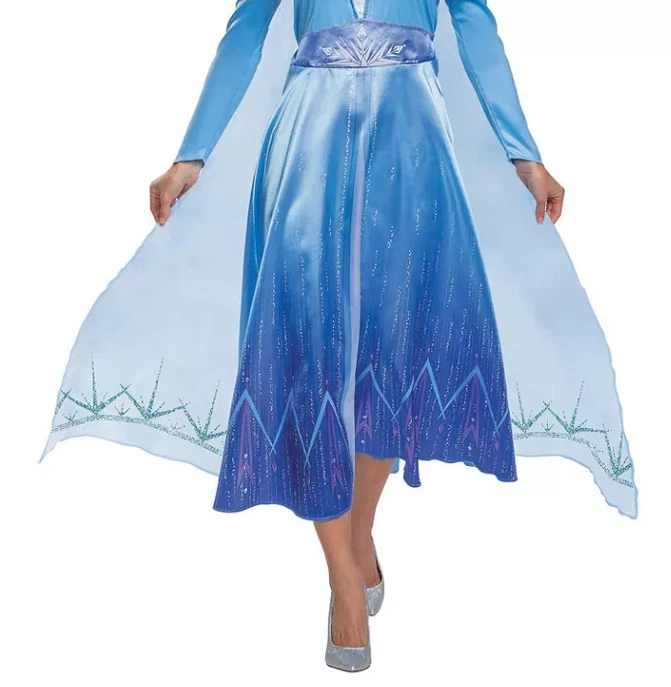 Disguise 女式 Disney Frozen 2 Elsa 豪华万圣节服装 L 码 12-14 — 第 3/4 张图片