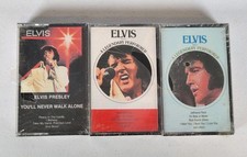  3 Sealed Elvis Presley Cassettes- A Legendary Performer 1/2 You'll Never Walk