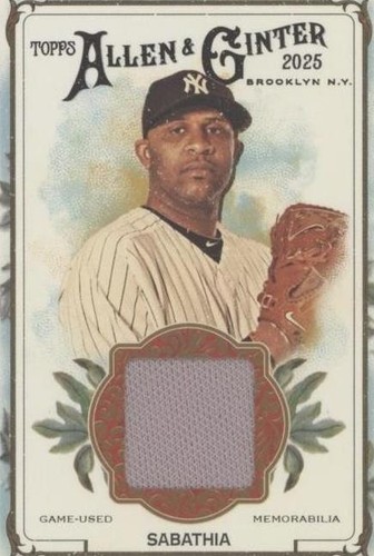 12259 2025 Topps Allen & Ginter Wicked Curves CC Sabathia New York