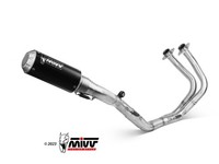 Komplett Auspuff 2X1 Mivv MK3 Schwarz Edelstahl FÜR Kawasaki Z 650 2017-2023