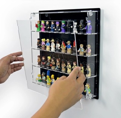 40-Figure Wall Display Case   Dustproof Minifigure Storage Frame