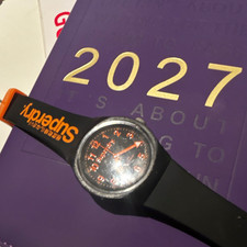 Superdry Professional Analogue Quartz Watch Black/Orange 30m Ref 2027