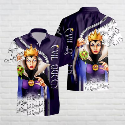 Disney Snow White Evil Queen Villains Halloween Hawaiian Shirt