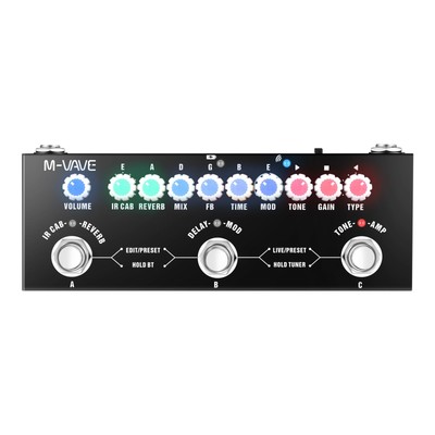 M-VAVE Cube baby Multi Effects Guitar Pedal,with IR Loading 9 AMP Models, Del...