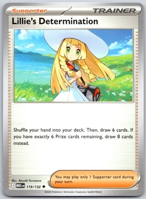 Lillie's Determination Normal Uncommon ME01: Mega Evolution 119/132 NM