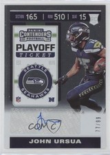 2019 Panini Contenders Rookie Playoff Ticket 77/99 John Ursua #168 Auto zi1
