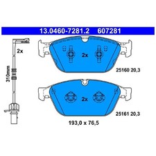 Satz Bremsbeläge Bremsklötze vorne für Audi A8 D4 4H2 Q5 8RB | 24303021 Satz Bremsbeläge Bremsklötze vorne für Audi A8 D4 4H2 Q5 8RB | 24303021