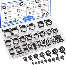 40pcs Spring Band Hose Clamps Assortment Kit16 Sizes Black Fuel Line Hose Clamp 40pcs Spring Band Hose Clamps Assortment Kit16 Sizes Black Fuel Line Hose Clamp