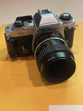 Nikon FG 35mm SLR Film Camera With Nikkor Micro 55mm 2.8 Lens Macro