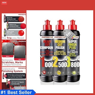Polishing Set 8oz 3-Step Heavy Cut Medium Cut Super Finish Scratch Removal