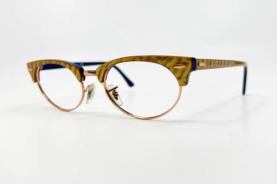 Ray-Ban RB3946-V Clubmaster Oval 8051 50-19-140 Gold Rose-Gold Blue Eyeglasses - Image 2 of 4