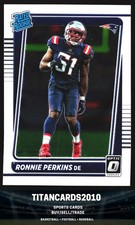 Ronnie Perkins 2021 Donruss Optic Rated Rookie RC New England Patriots #283