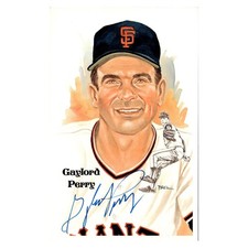 Gaylord Perry San Francisco Giants Signed Perez Steele 1991 Postcard /10000 JSA