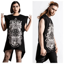 Killstar Gothic Goth Occult Unisex Longline Tank Top T-Shirt Insomnia Size XL