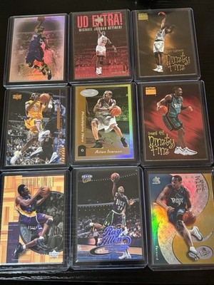 NBA Card Lot Michael Jordan Kobe Bryant Allen Iverson Vince Carter  1999 2000