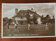 vtg postcard golden sands holiday camp hopton-on-sea sunny day leisure 