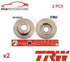 BREMSSCHEIBEN SATZ PAAR HINTEN TRW DF4992S 2PCS A FÜR IVECO DAILY IV,DAILY III