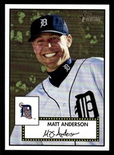 2001 Topps Heritage #194 Matt Anderson Detroit Tigers