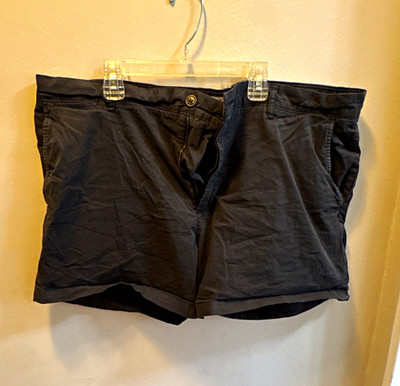 Amazon Essentials Men s Black Chino Shorts Stretch Pockets 5'' Inseam