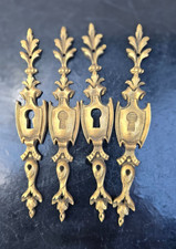 4 ENTRÉES SERRURES ANCIENS BRONZE MEUBLE ELEMENTS ORNEMENT AMEUBLEMENT LOUIS