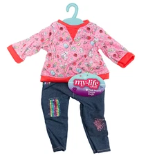 My Life As 18 Inch Doll Pink Sequin Denim Outfit