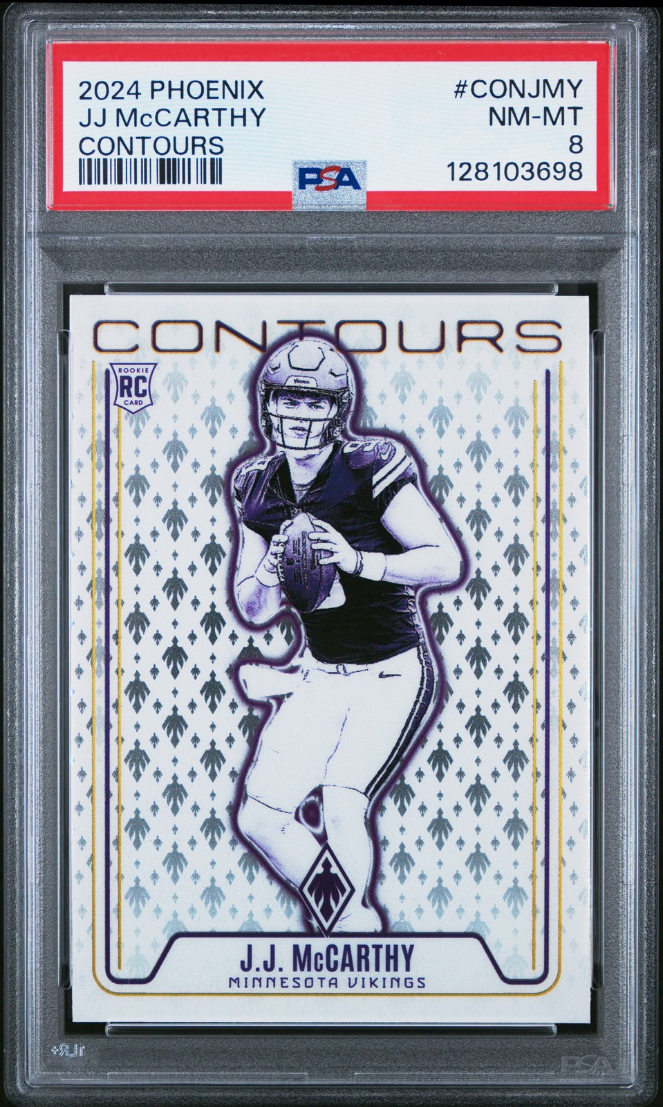 2024 PANINI PHOENIX CONTOURS #CONJMY JJ MCCARTHY PSA 8