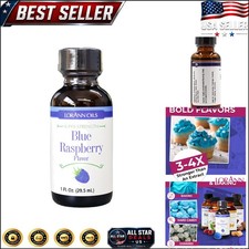 Kosher Blue Raspberry Flavoring - 4X Stronger for Candy Making & Baking, 1 Fl Oz