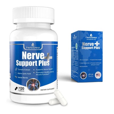 Nerve Support Plus 120 Capsules with Turmeric Extract Alpha-Lipoic Acid B12 V...