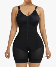 YIANNA Fajas Colombianas Shapewear Postpartum Tummy Control Bodysuit Black Sz S