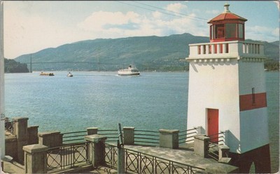 Vancouver BC Canada Lions Gate Bridge Stanley Park Brockton Point Postcard