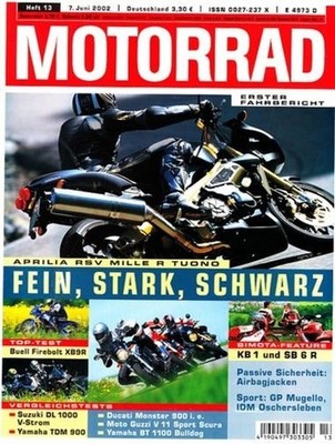 M0213 + Top-Test Buell Firebolt XB9R + Bimota KB 1 und SB 6 R + MOTORRAD 13/2002