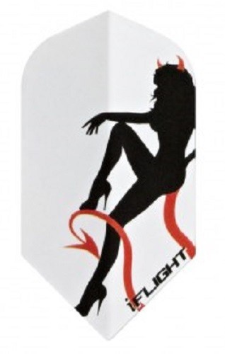 2 Sets Sexy Devil Slim Dart Flights & 100 Dart Tips - Picture 2 of 3