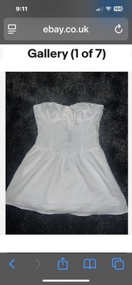 Thats So Fetch ''White Now'' Mini Dress - UK Size 8 - Tie Back Premium Party wear