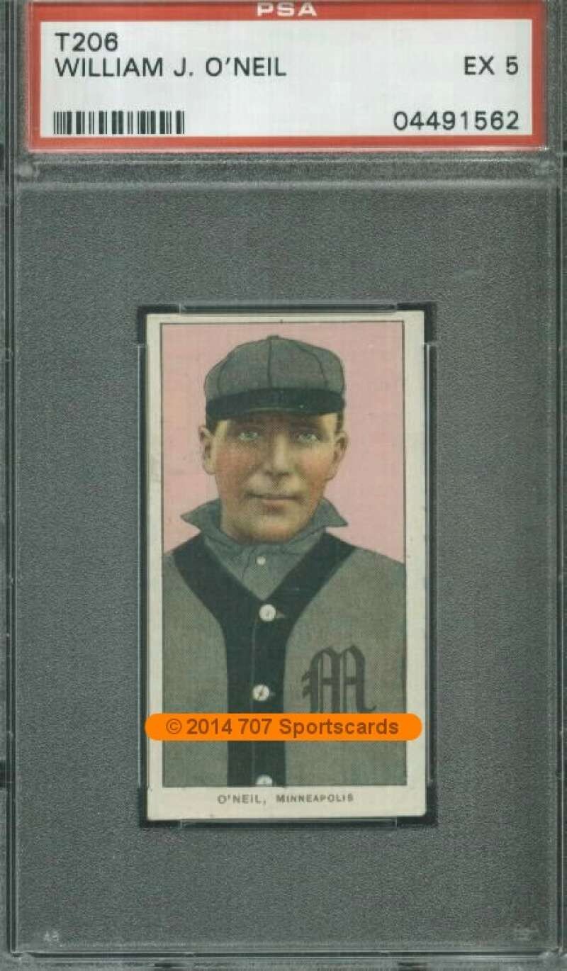 1909-11 T206 William O'Neil PSA 5 Piedmont 350 Portrait  (1562)