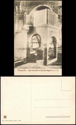 Tuscania Toscanella  Pulpito nella Basilica di Santa Maria Maggiore 1910