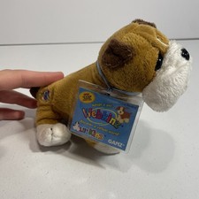 Large GANZ Webkinz Bulldog Stuffed Animal Plush- Sealed Code HM126 Rare