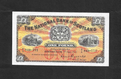 NATIONAL BANK OF SCOTLAND LTD £1 1957 P258c