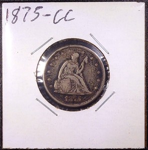 1875-CC Carson City 20c Twenty cent piece