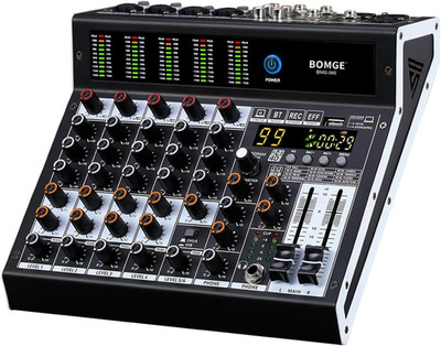 Professional Audio Mixer 6 Channel Mixing Console with 99 DSP Effect,+48V Phanto
