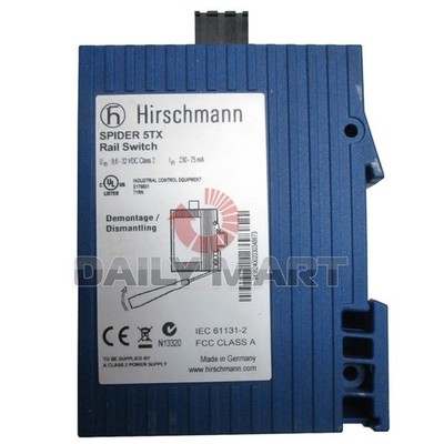 Used & Tested Work   SPIDER 5TX IEC61131-2 Rail Switch *lj