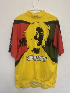 Bob Marley Ride 7B Yellow Cycling Jersey XL Half Zip 