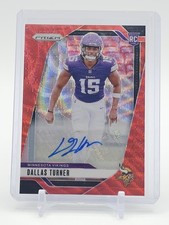 DALLAS TURNER 2024 PRIZM RED WAVE ROOKIE AUTO /149 #324 VIKINGS Q5454