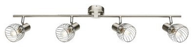GLOBO TEXAS Strahler Metall Nickel matt, 4x E14, Deckenleuchte, 80 cm, IP20, Des