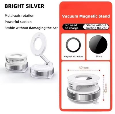 Vacuum Magnetic Car Phone Holder (K007) Foldable Design 360° Degrees Adjustable