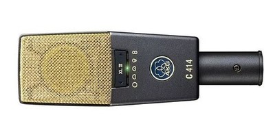 AKG C414 XLII Kondensator Mikrofon 9 Muster 4 Stufen PAD mit Shock Mount Case