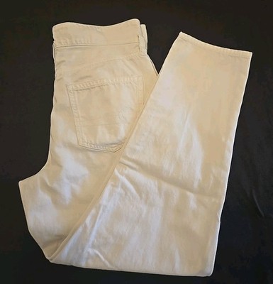 American Eagle Womens Mom Jeans 8 Reg White High Rise Denim Tapered 80's 90's