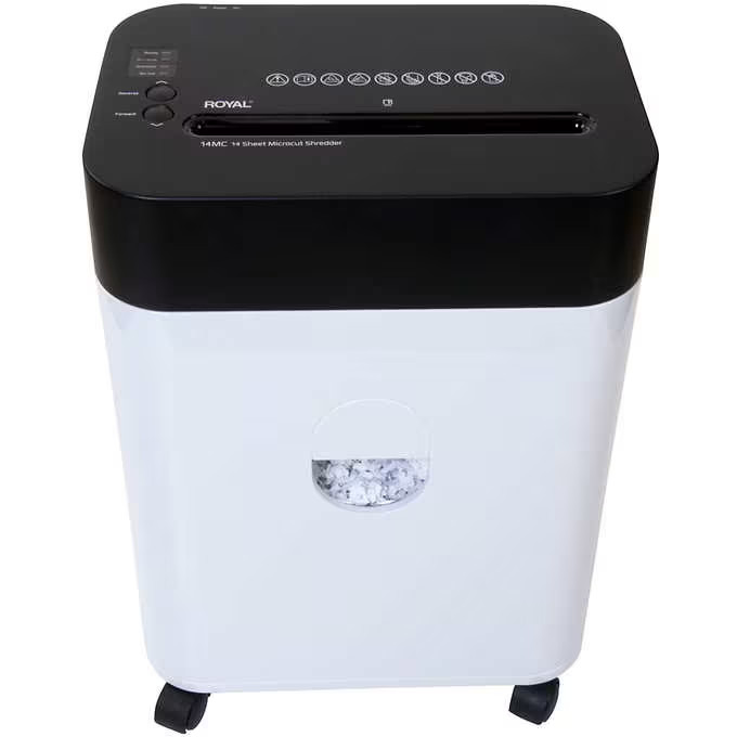 ROYAL Microcut Paper Shredder 14 Sheet, Casters, Auto Start/